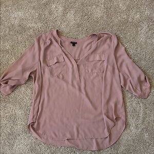 Torrid Blush Pink V-Neck Blouse